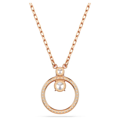 Constella pendant Round cut White Rose gold-tone plated