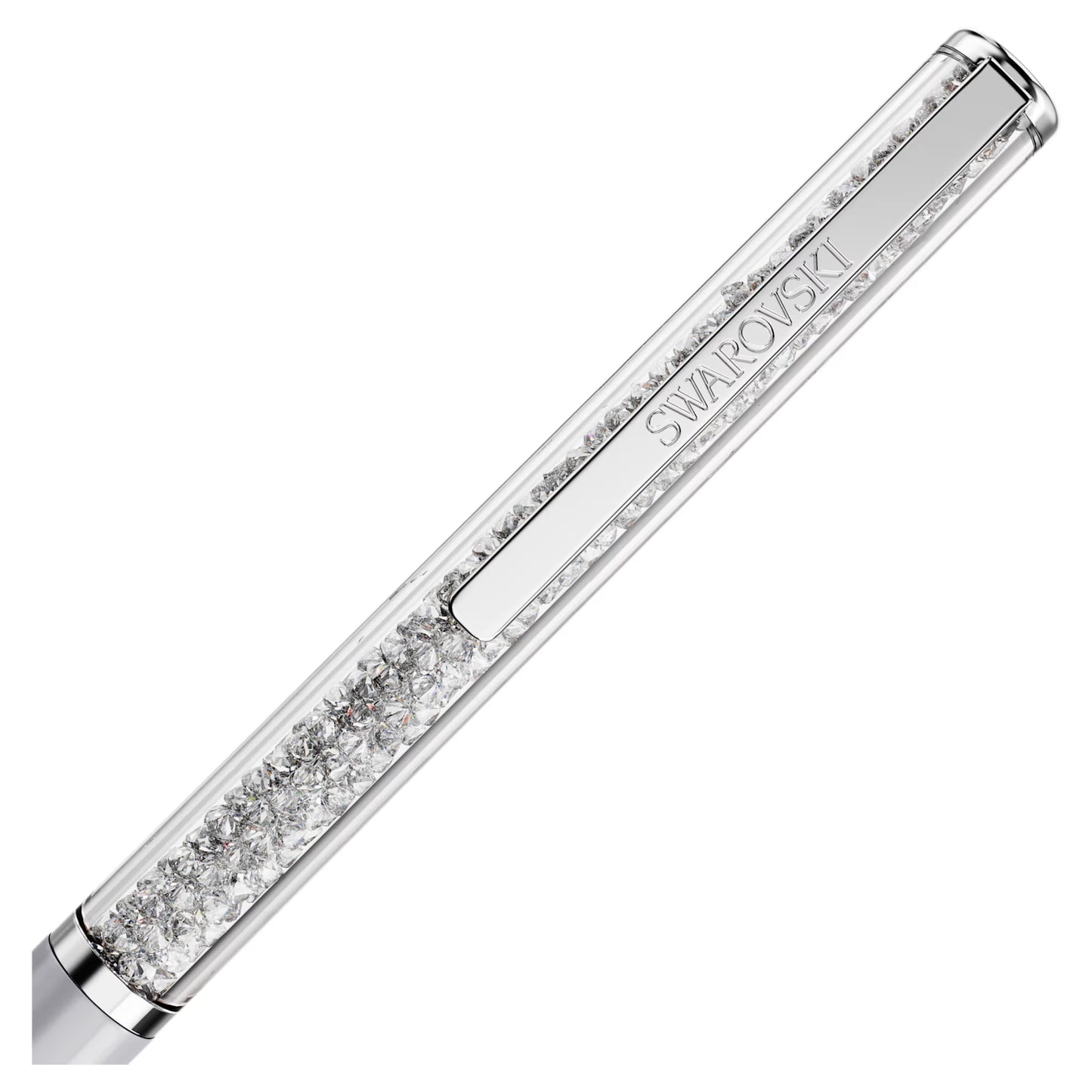 Crystalline Silk ballpoint pen White White lacquered Chrome Plated