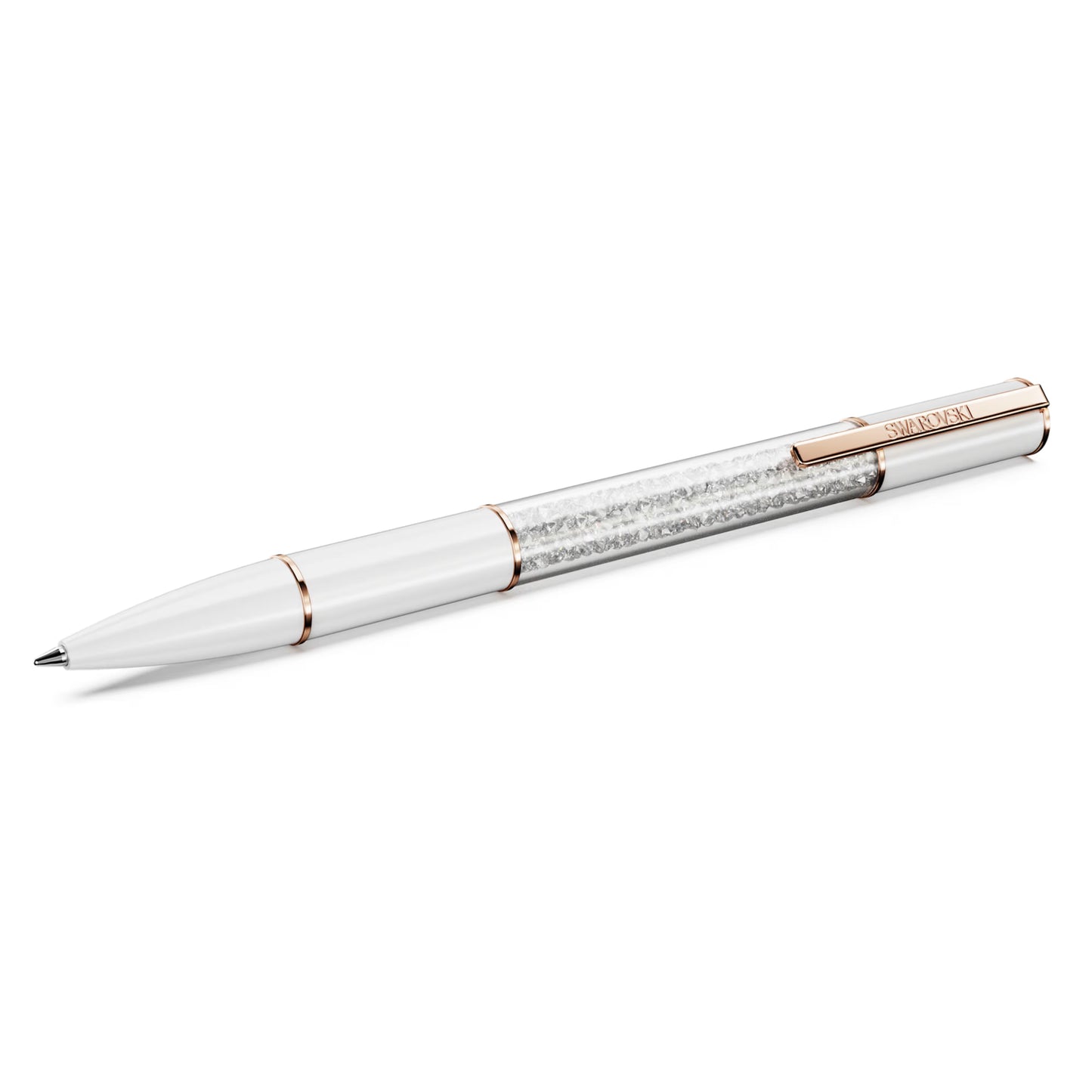 Crystalline Lustre ballpoint pen White Rose gold-tone plated