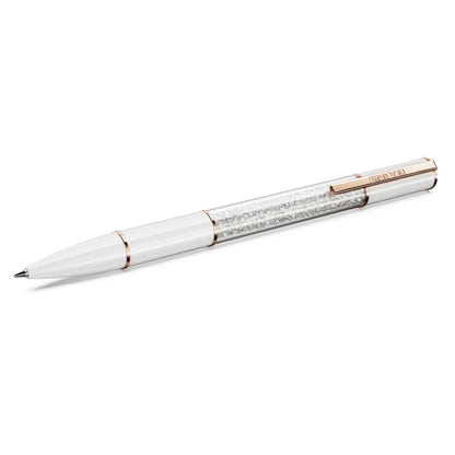 Crystalline Lustre ballpoint pen White Rose gold-tone plated
