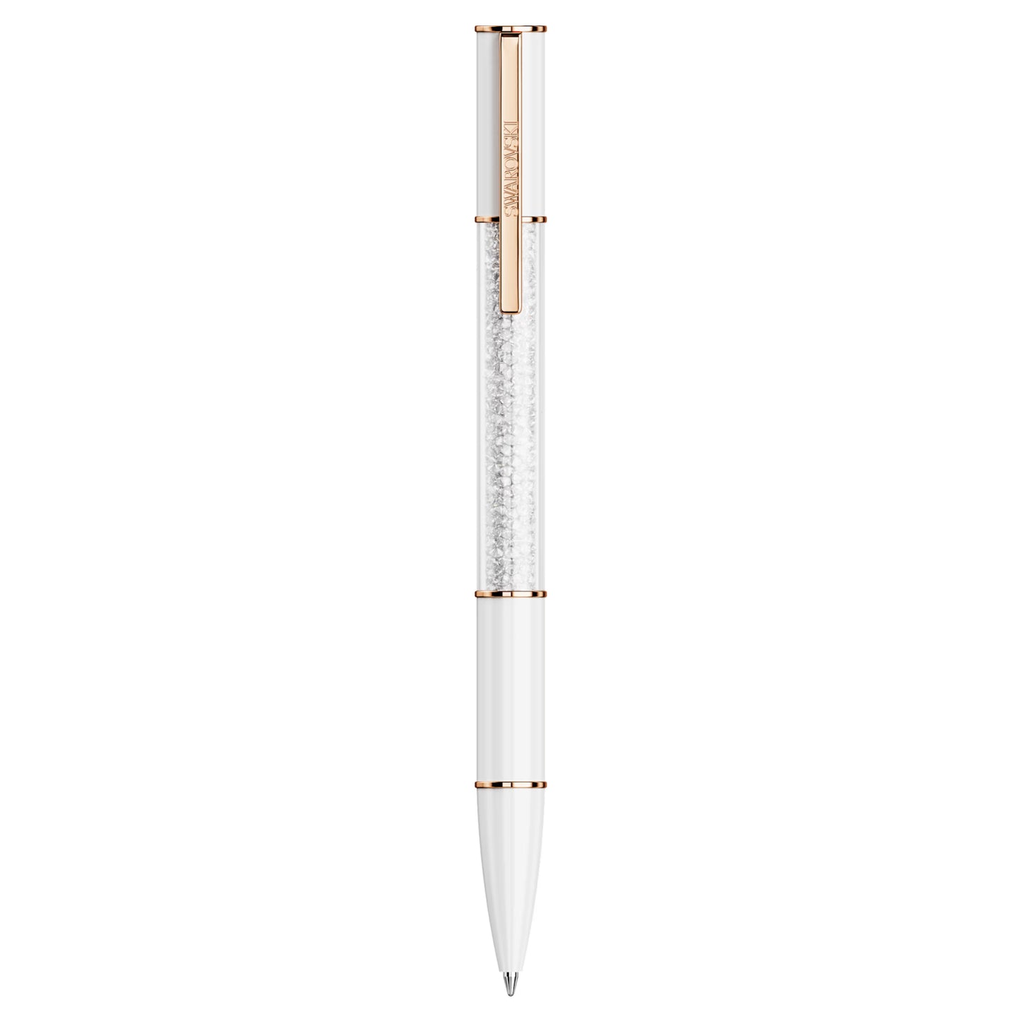 Crystalline Lustre ballpoint pen White Rose gold-tone plated