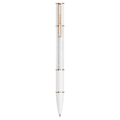 Crystalline Lustre ballpoint pen White Rose gold-tone plated
