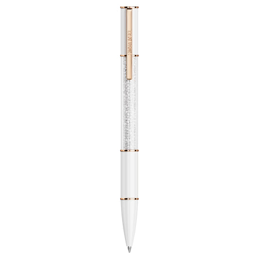 Crystalline Lustre ballpoint pen White Rose gold-tone plated