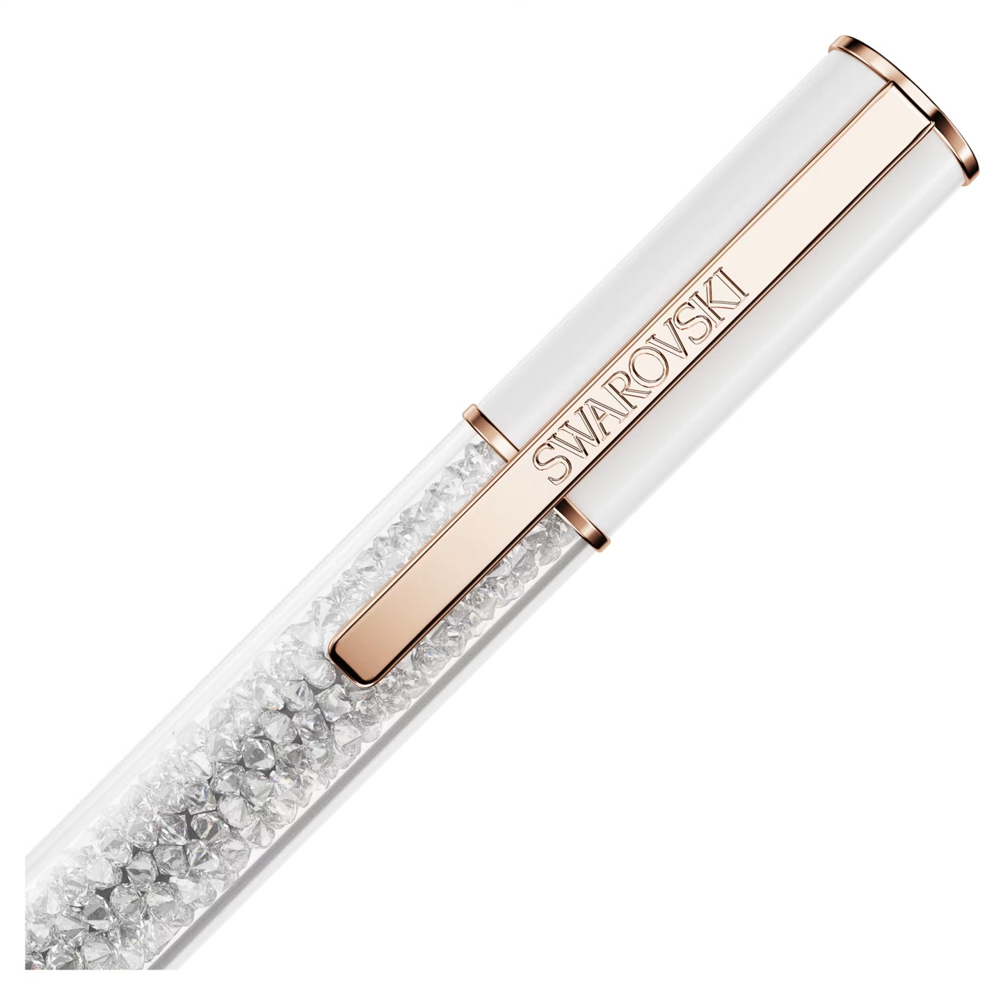 Crystalline Lustre ballpoint pen White Rose gold-tone plated