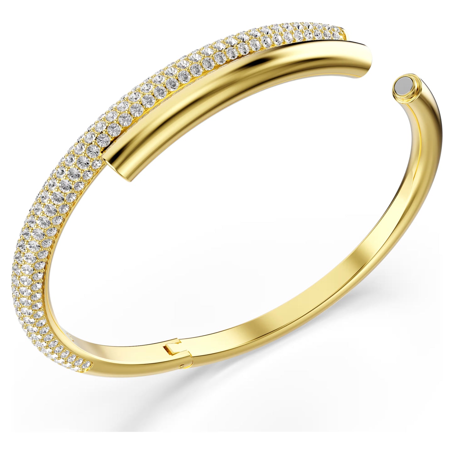 Dextera bangle Magnetic closure White Gold-tone plated Size: S