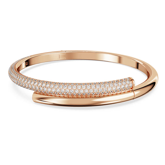 Dextera bangle Magnetic closure White Rose gold-tone plated Size: M