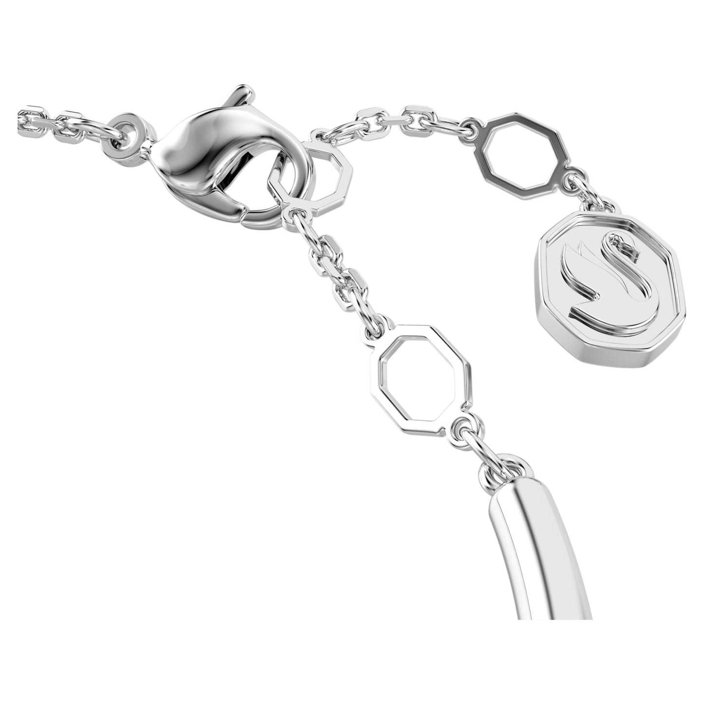 Dextera bangle Round cut White Rhodium plated