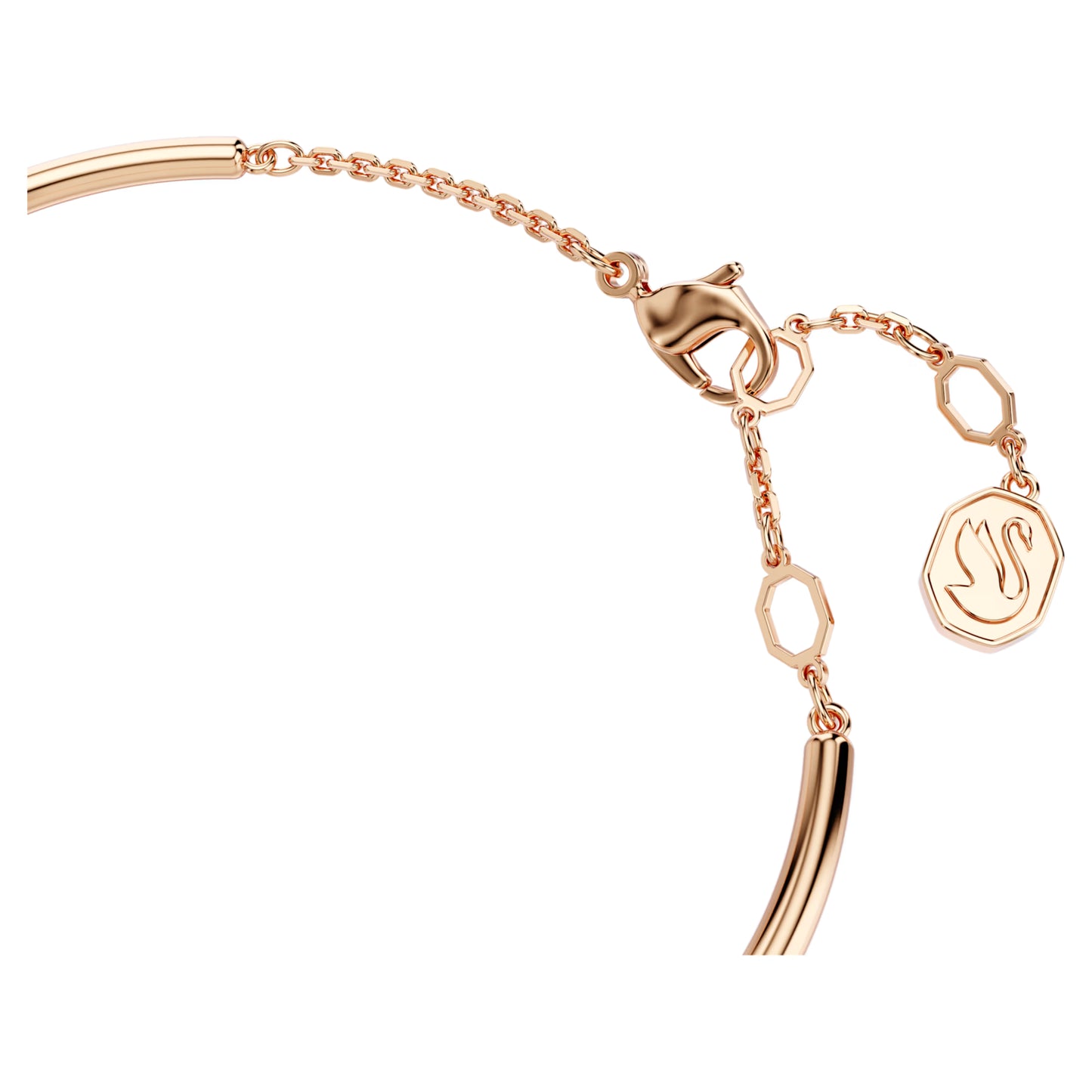 Dextera bangle Round cut White Rose gold-tone plated