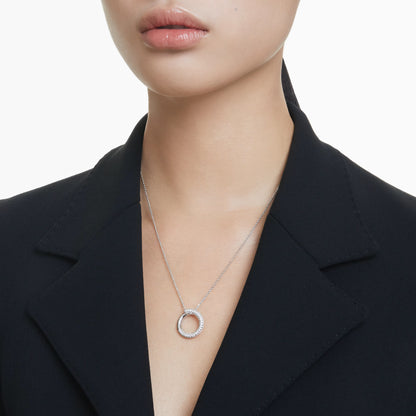Dextera pendant Pavé White Rhodium plated