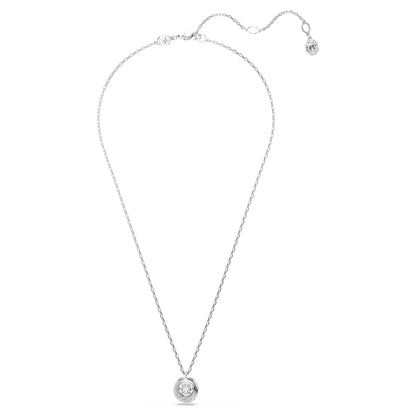 Dextera pendant Round cut White Rhodium plated
