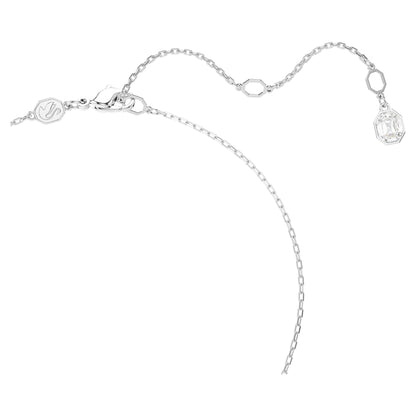 Dextera pendant Round cut White Rhodium plated