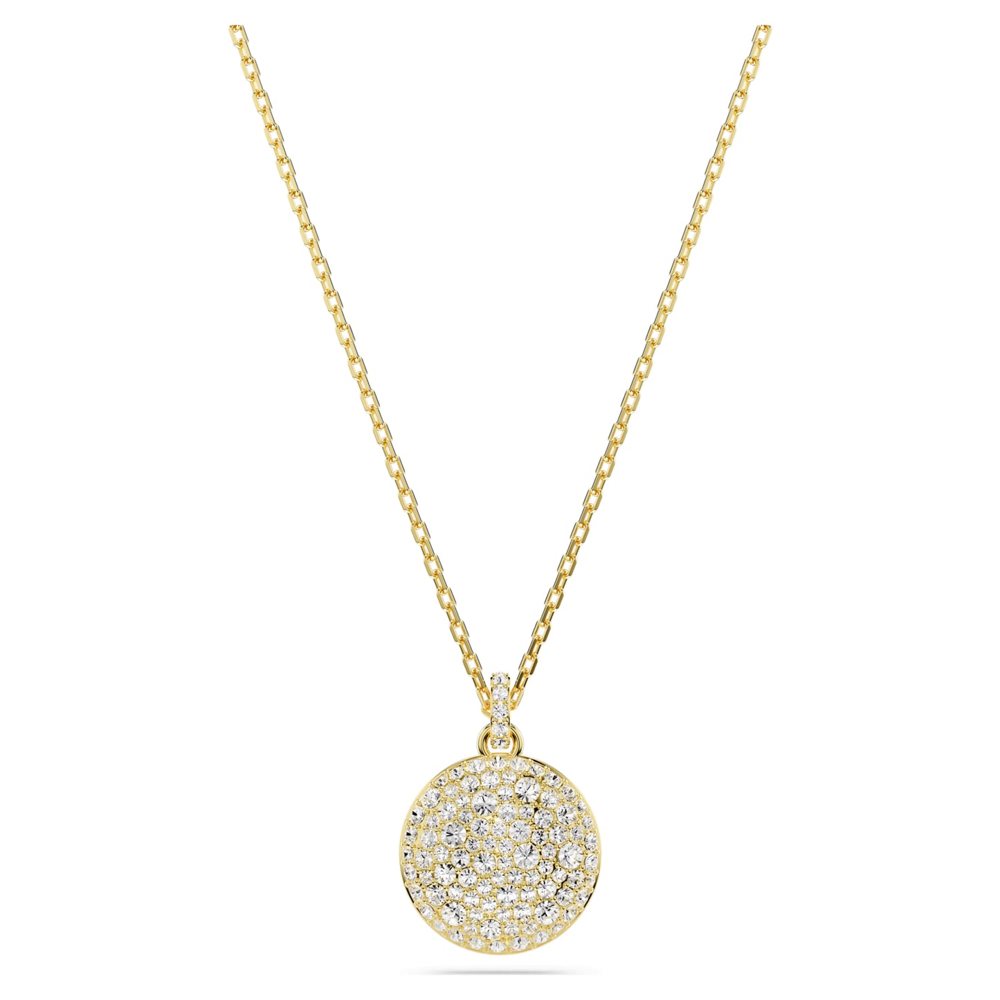 Sublima layered pendant White, Gold-tone plated