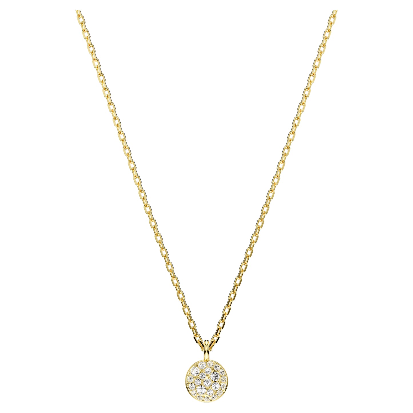Sublima layered pendant White, Gold-tone plated