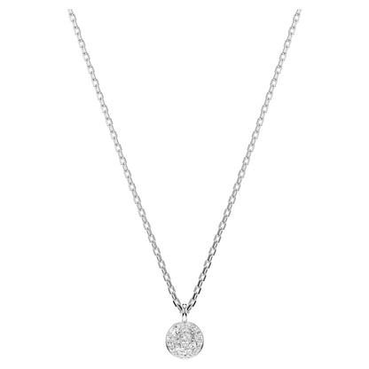 Sublima layered pendant White, Rhodium plated