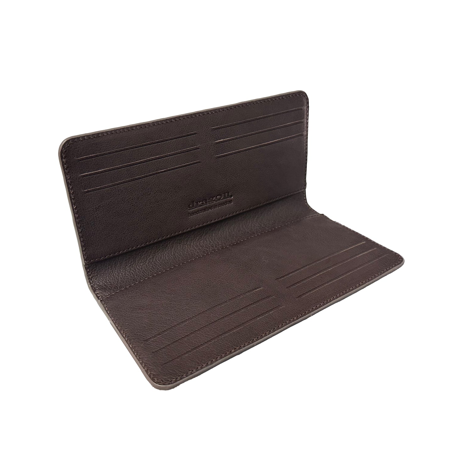 CHECK CARD FLAP WALLET DARK BROWN