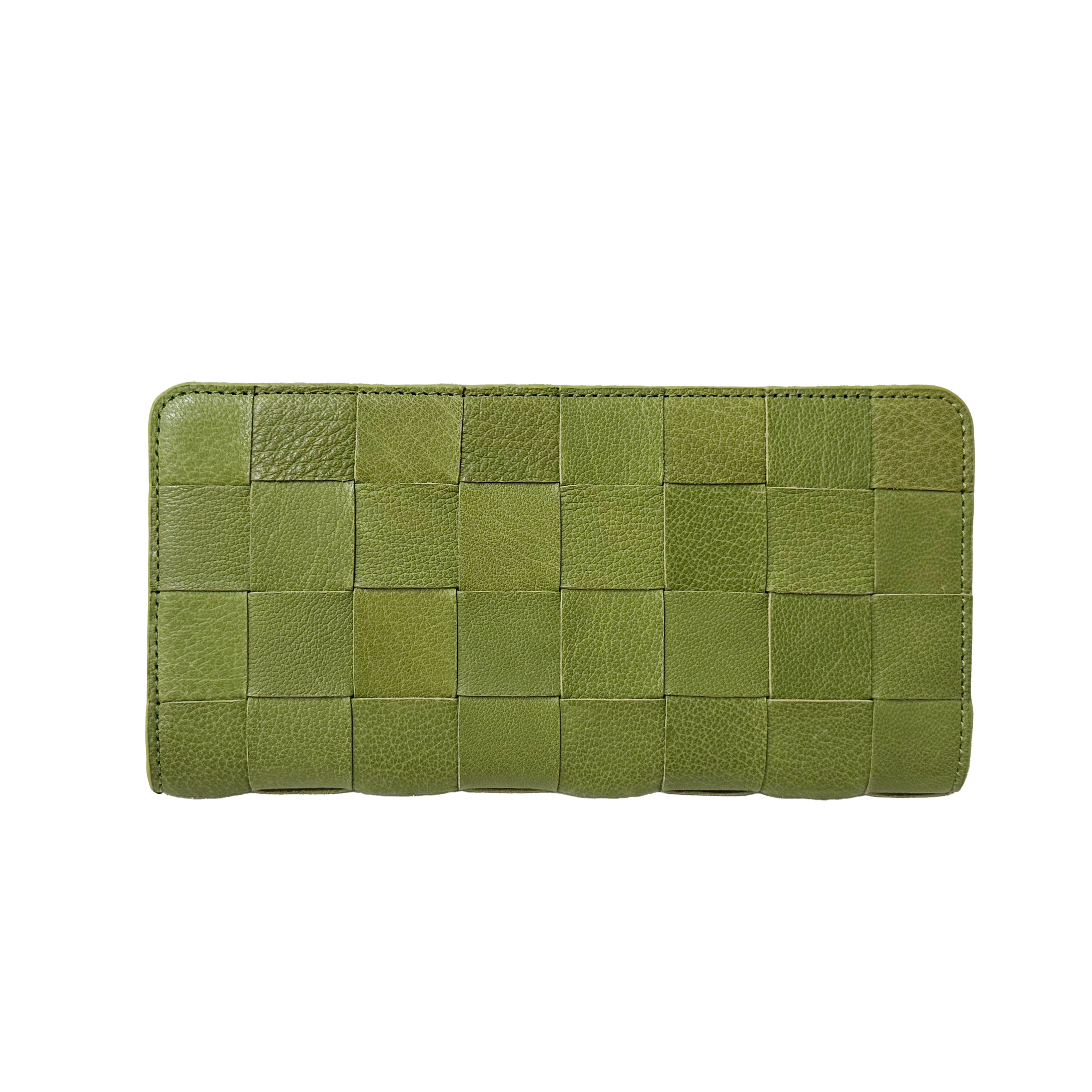 CHECK CARD FLAP WALLET GREEN