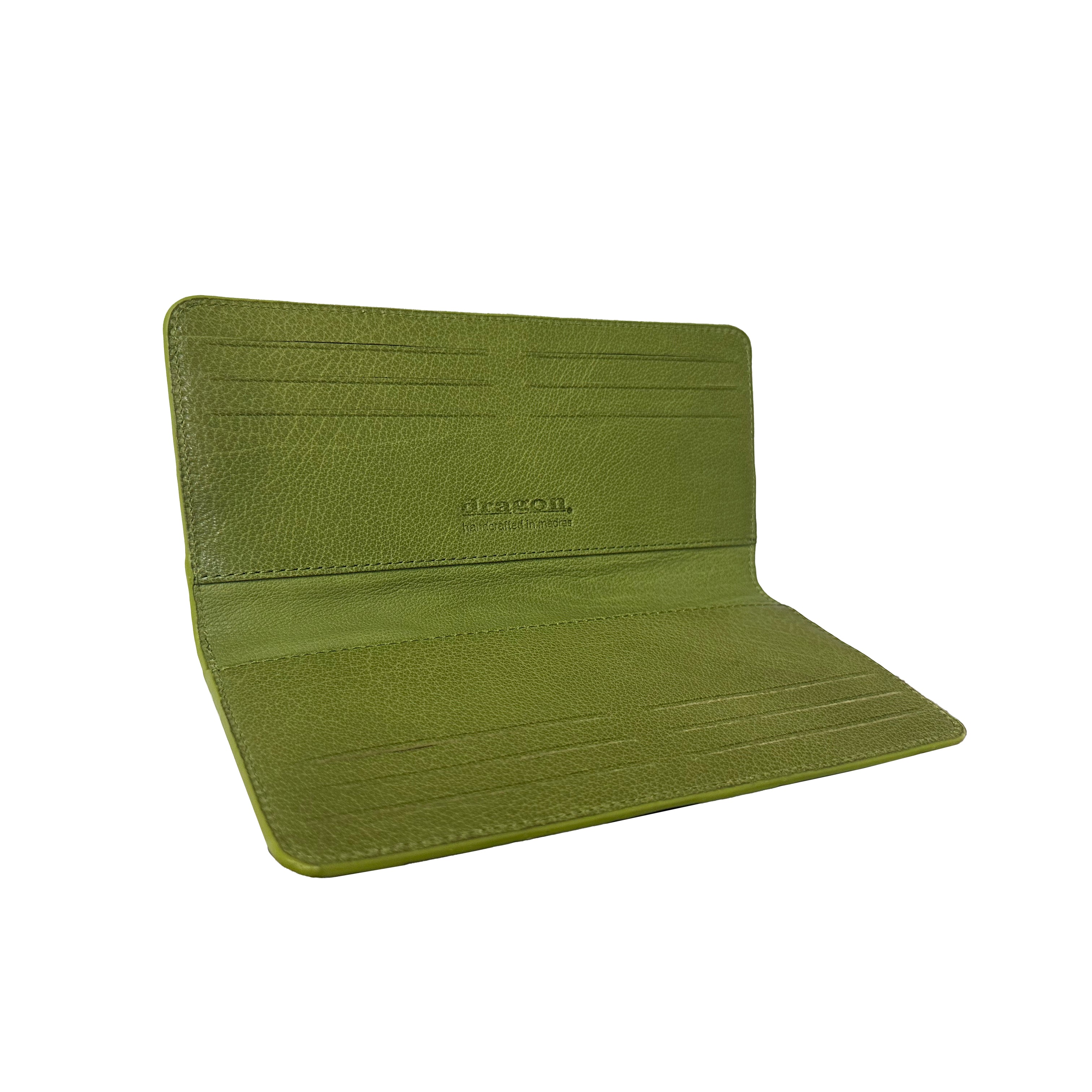 CHECK CARD FLAP WALLET GREEN
