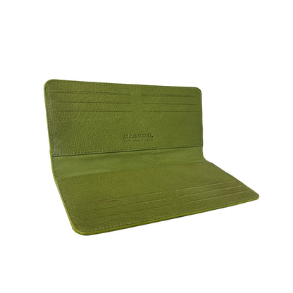 CHECK CARD FLAP WALLET GREEN