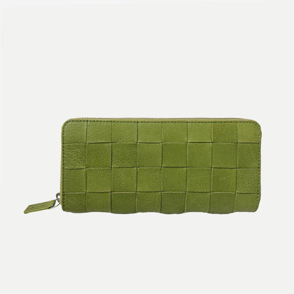 CHECK ZIP AROUND WALLET GREEN ON SALE 20%