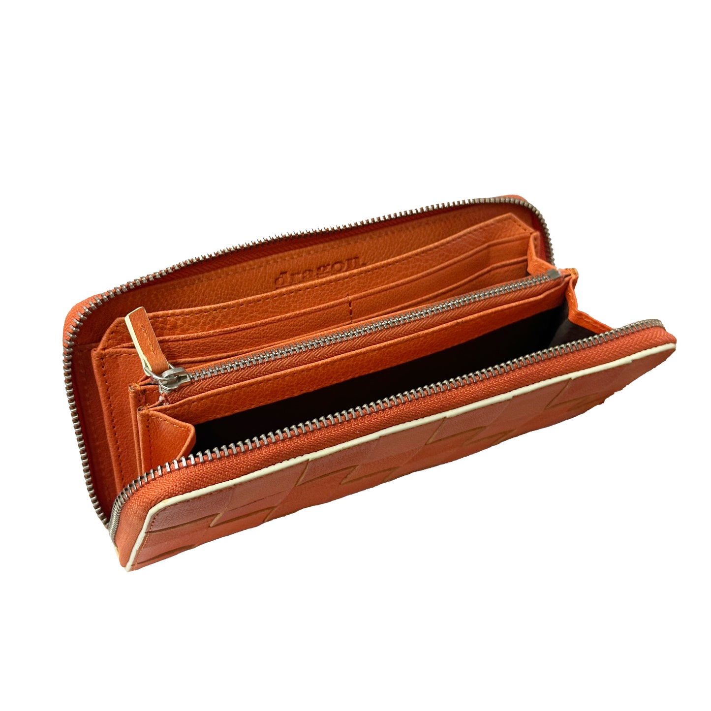 CHECK ZIP AROUND WALLET ORANGE