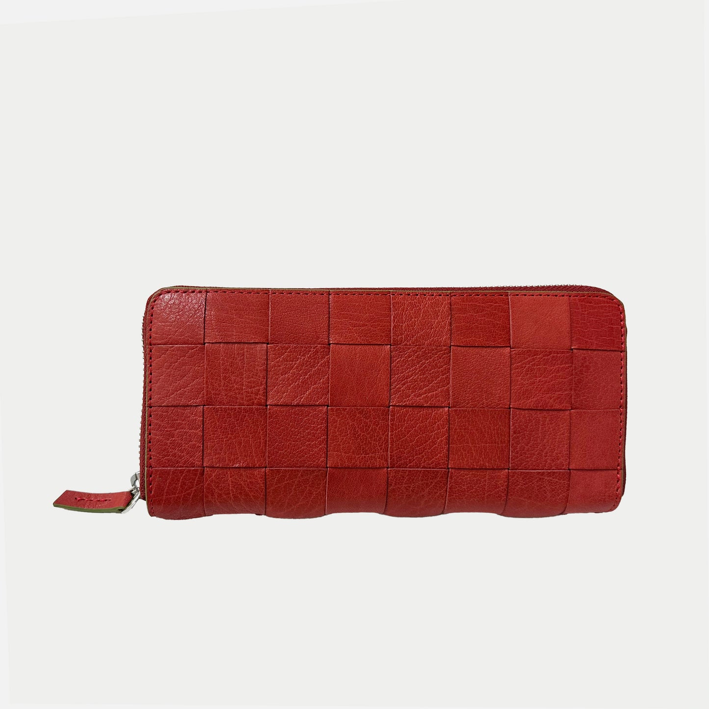 CHECK ZIP AROUND WALLET RED  ON SALE 20%