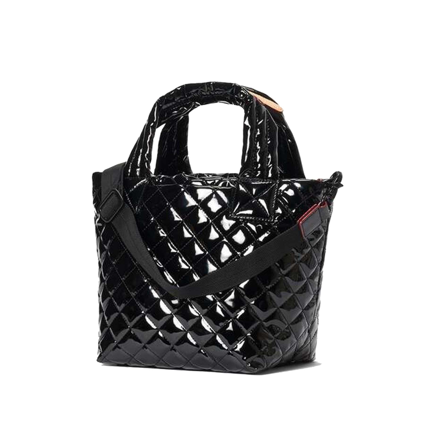 MZ Wallace Black Lacquer Large Metro Tote Deluxe