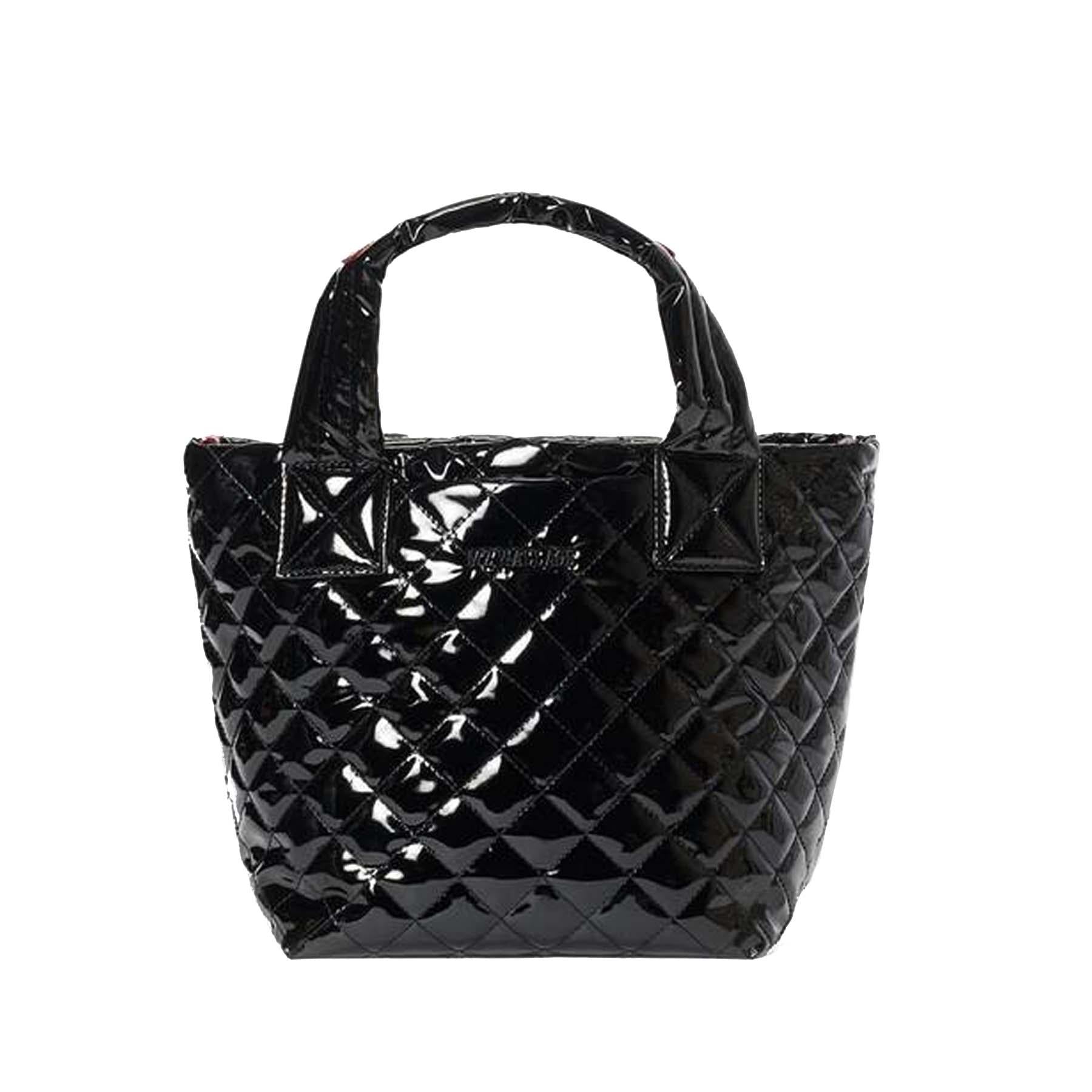 MZ Wallace Black Lacquer Large Metro Tote Deluxe