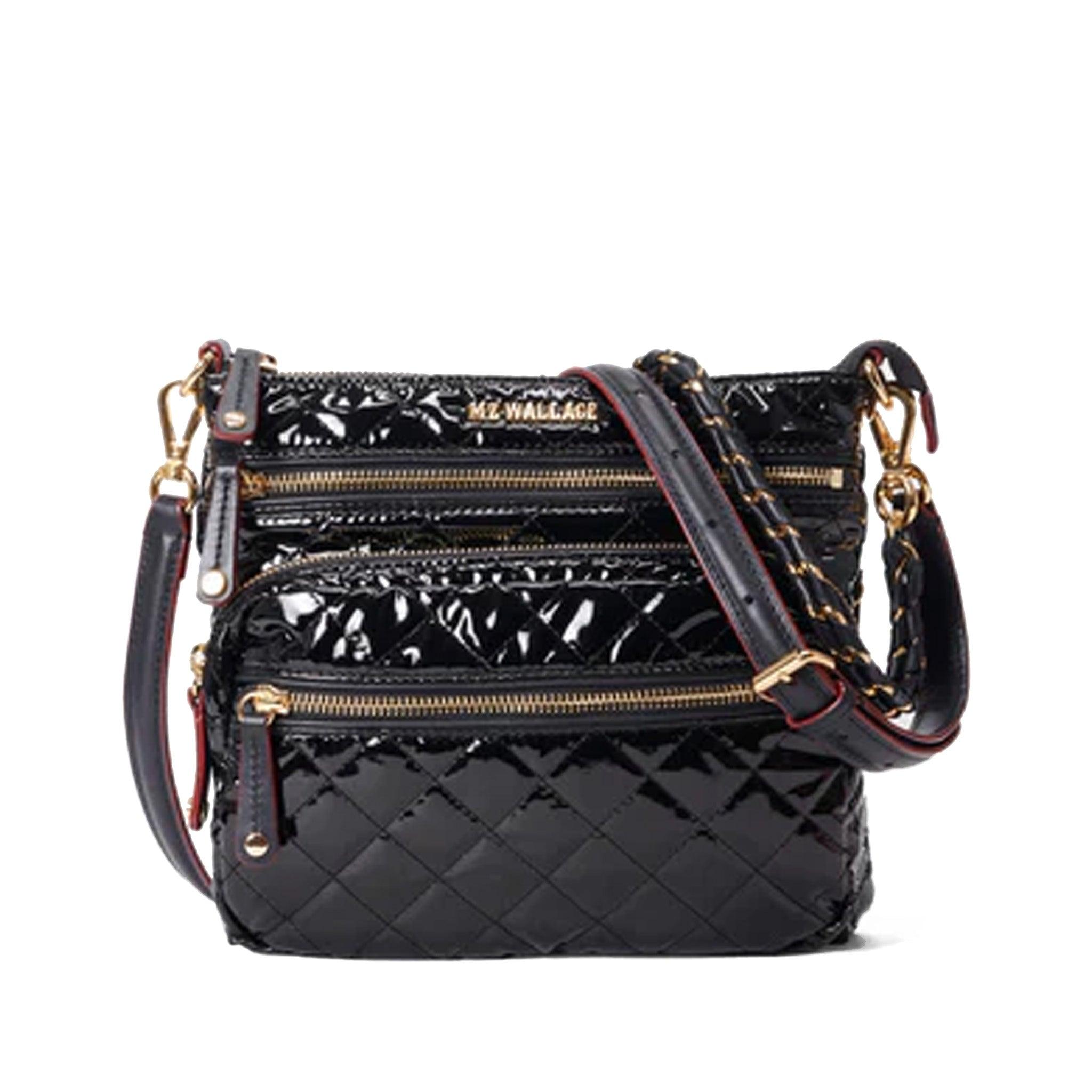 Black Lacquer Downtown Crosby Crossbody MZ Wallace Cosmos