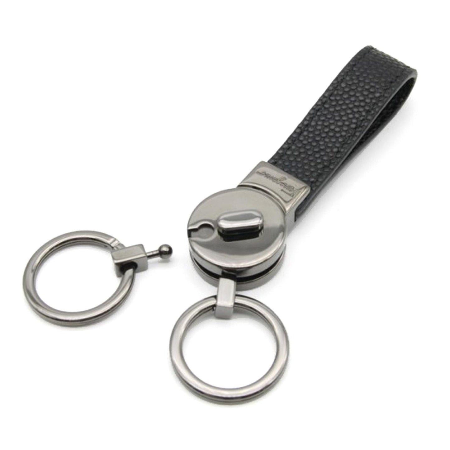 Pebbled Leather Valet Keychain - Cosmos Boutique New Jersey