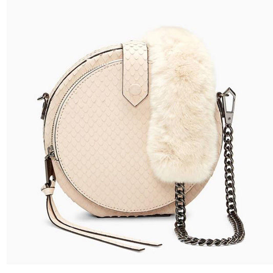 Mini Canteen with Fur Guitar Strap - Cosmos Boutique New Jersey